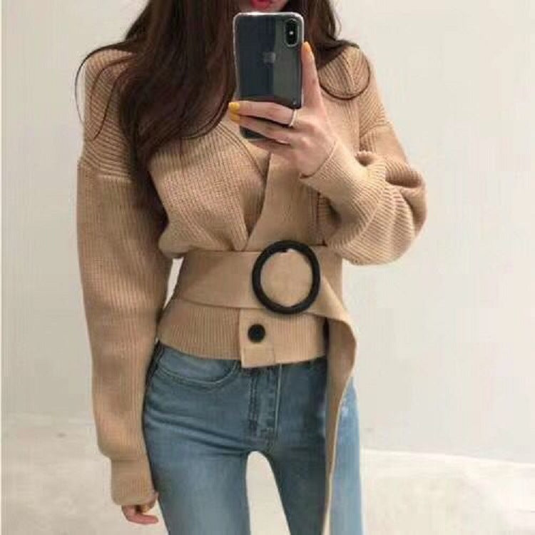 Trendy Belted Cropped Top