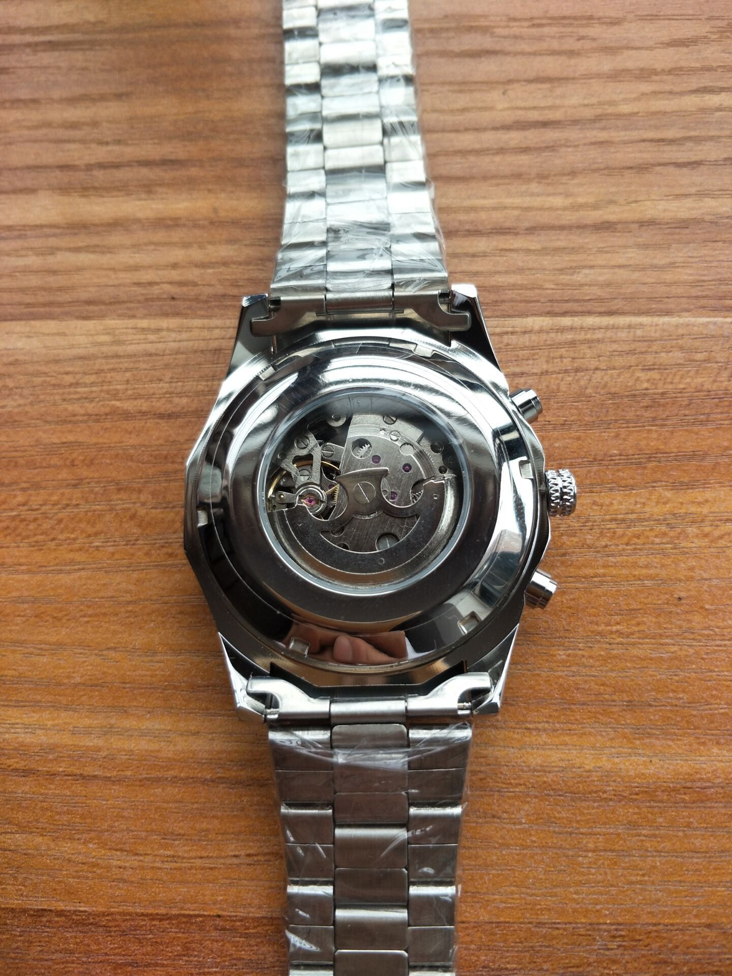 New Men's Fashion Hollow Luminous Skull Automatic Mechanical Watch Ghost Head 340 Waterproof Steel Band Watch