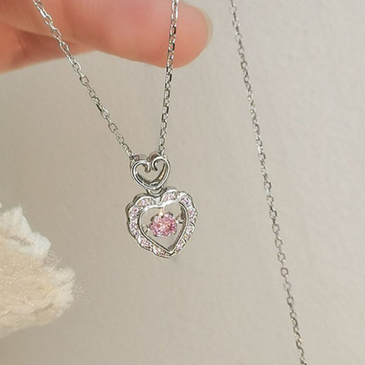 Pink Diamond Love Necklace