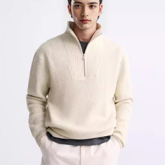 Men's Turtleneck Zipper Sweater Sweater 5755348