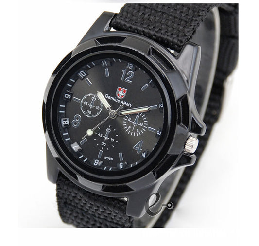 Fashion Nylon Belt Simple Men&#039;s Watch Cloth Belt Military Watch Trend Luminous Needle Sports Watch Men&#039;s And Women&#039;s Performance Goods