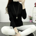 women&#039;s turtleneck sweater bottoming shirt twist pullover thickened slim knitted sweater
