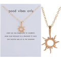 Special Gold Sun God Necklace Light Pendant Silver Sun Short Necklace Female Card Clavicle Chain