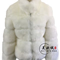 Haining Fur Manufacturer Wholesale Imitation Fox Fur Coat Long Sleeve Short Round Neck Belt Korean Style Cardigan For Women Plus Size