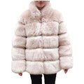 Haining Fur Manufacturer Wholesale Imitation Fox Fur Coat Long Sleeve Short Round Neck Belt Korean Style Cardigan For Women Plus Size