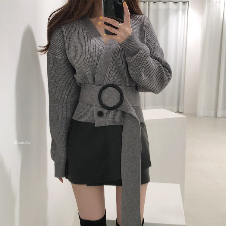 Trendy Belted Cropped Top