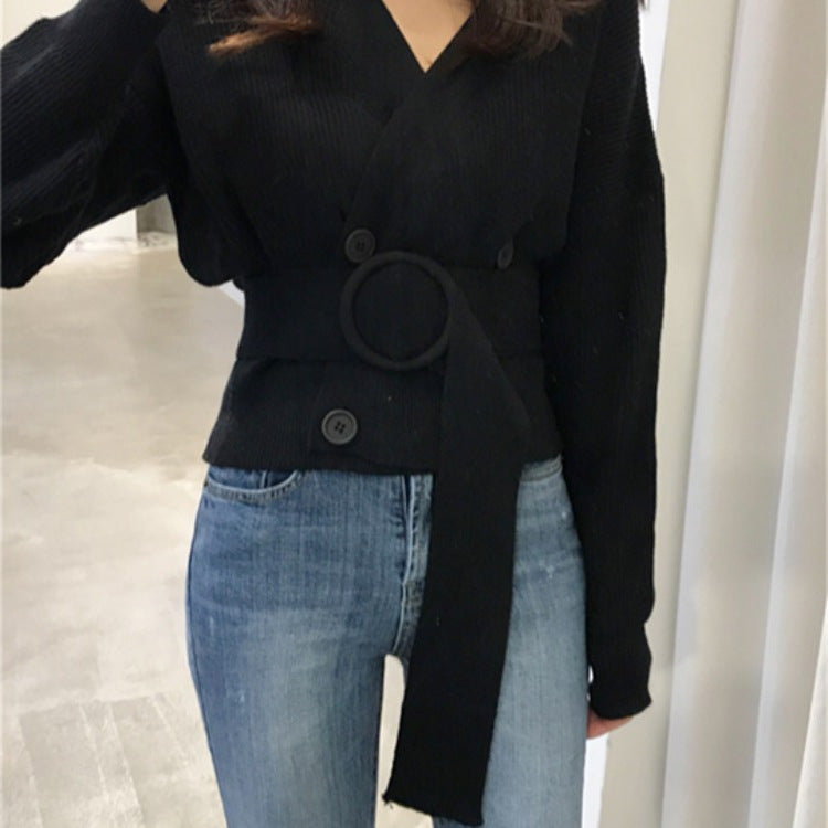 Trendy Belted Cropped Top