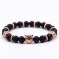 Owl gear piece natural stone bracelet