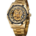 New Men&amp;#039;s Fashion Hollow Luminous Skull Automatic Mechanical Watch Ghost Head 340 Waterproof Steel Band Watch