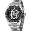 New Men&amp;#039;s Fashion Hollow Luminous Skull Automatic Mechanical Watch Ghost Head 340 Waterproof Steel Band Watch