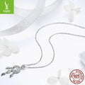 S925 Sterling Silver Life Tree Dreamcatcher Women&#039;s Diamond Necklace