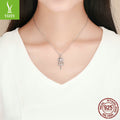 S925 Sterling Silver Life Tree Dreamcatcher Women&#039;s Diamond Necklace