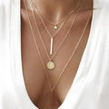 Women&#039;s Five-pointed Stars And Stripes Pendant Multilayer Necklace European And American Popular Personality Street Shooting New Beach