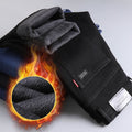 Winter Stretch Velvet Jeans Men&#039;s Black Thickened Loose Straight Youth Warm Belt Velvet Men&#039;s Pants Autumn And Winter