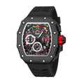 Men&#039;s Quartz Watch Hollow Barrel Shape Multi-function Six-Hand Chronograph Men&#039;s Watch