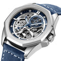Korean Version Fashion Leather Watch Waterproof Mechanical Watch Men&#039;s Men&#039;s Casual Personality Men&#039;s Watch Mechanical Watch