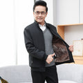 New Middle-aged And Elderly Men&#039;s Cotton And Velvet Thickened Dad&#039;s Winter Coat Grandpa Old Men&#039;s Winter Leather Jacket