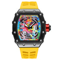 New  Wine Barrel Quartz Watch Sports Personality Color Graffiti Men&#039;s Watch