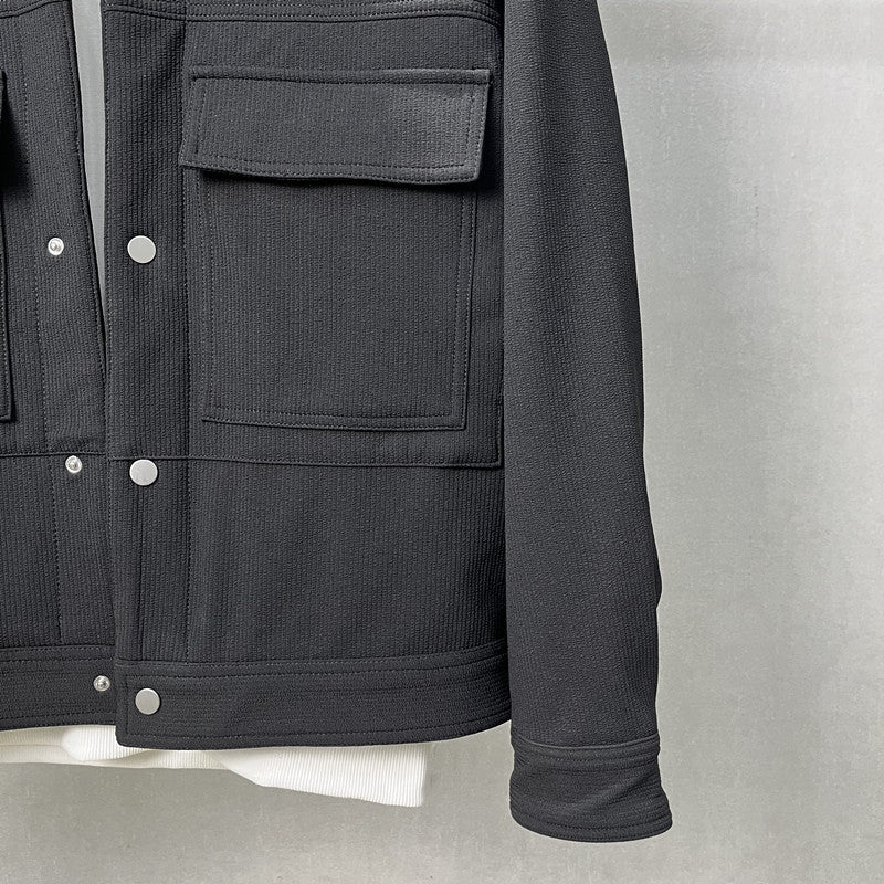 Spring New Fashion Brand Black Workwear Casual Multi-pocket Lapel Jacket Men&#039;s Short Jacket