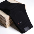 Winter Stretch Velvet Jeans Men&#039;s Black Thickened Loose Straight Youth Warm Belt Velvet Men&#039;s Pants Autumn And Winter