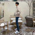 MYQ Short Woolen Jacket Men&#039;s Autumn And Winter New Korean Loose Fashionable Casual Plush Thickened Woolen Jacket
