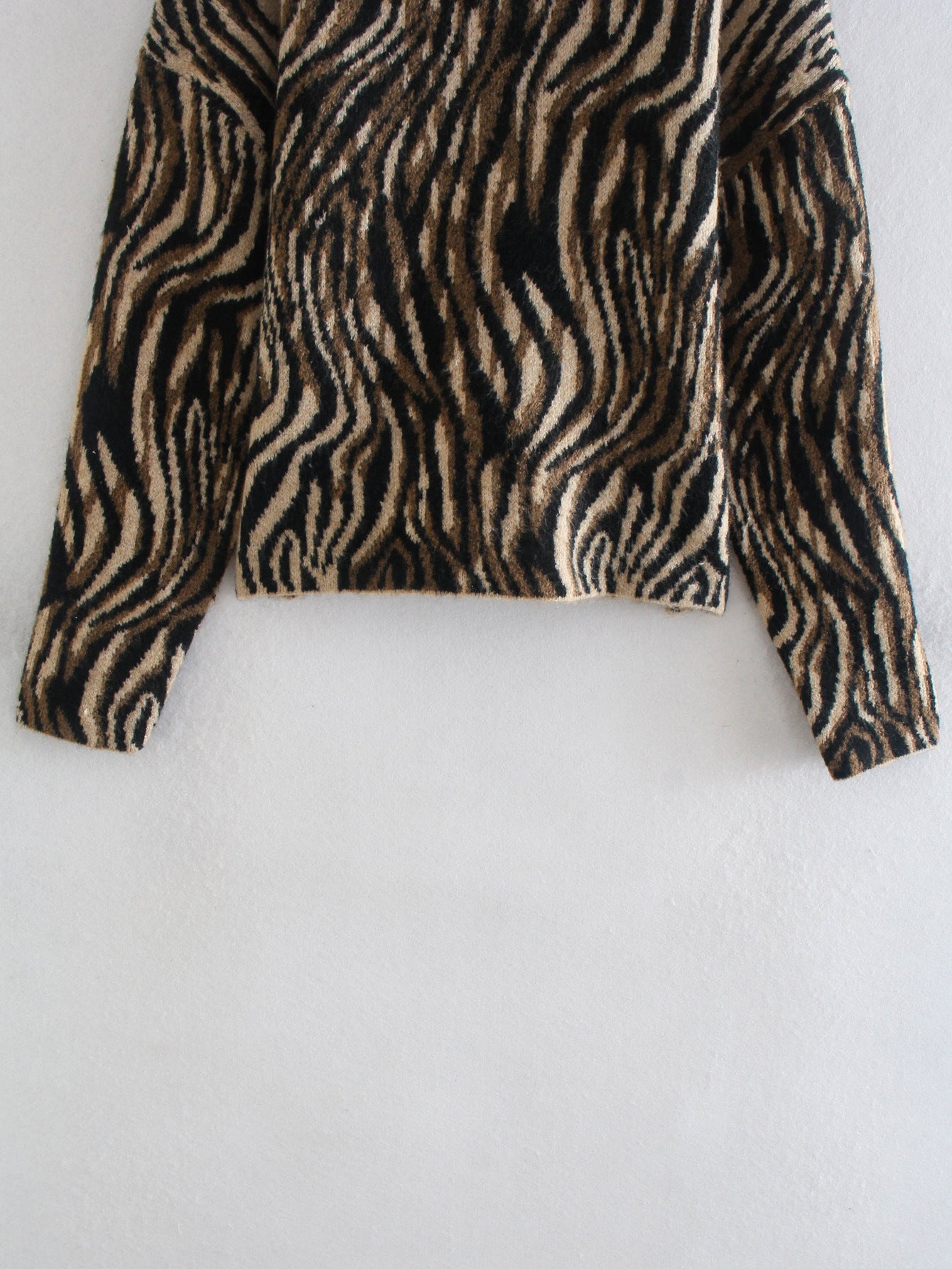 Winter New Animal Print Jacquard Sweater Turtleneck Pullover Sweater M4-A159D Wool