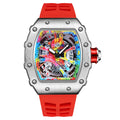 New  Wine Barrel Quartz Watch Sports Personality Color Graffiti Men&#039;s Watch