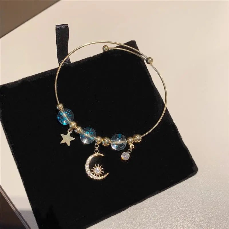 Douyin Korean Version Of Small Fresh Fashion Personality Dream Fairy Star Moon Student Bracelet Female Net Red Hand Jewelry