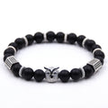 Owl gear piece natural stone bracelet